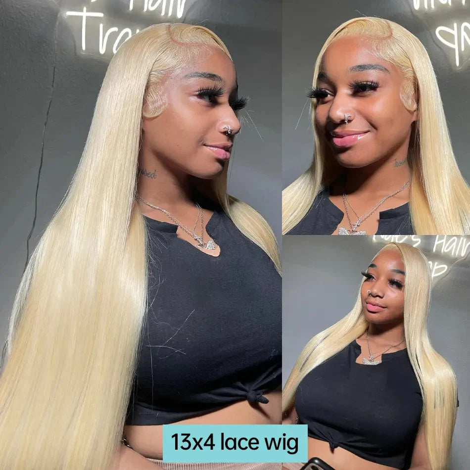 613 Blonde HD Lace Frontal Wig 13x4/13x6 Straight Human Hair Wigs Brazilian Remy