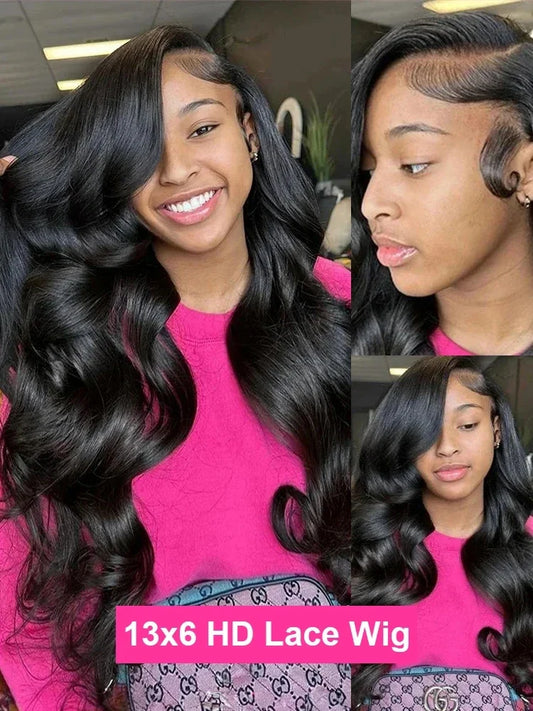 Brazilian Body Wave 13x6 / 360 HD Transparent Lace Front Wig | Pre-Plucked 13x4 Lace Frontal Human Hair Wig for Women